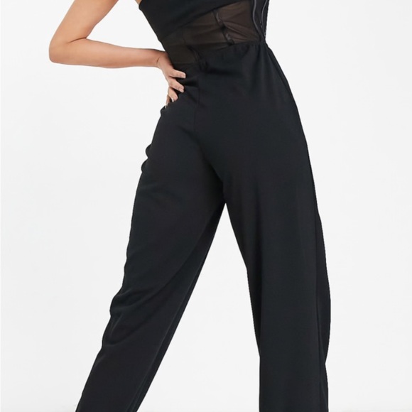 Jaded Rose exclusive one shoulder corset jumpsuit in black size 16. A-5 - Picture 3 of 10